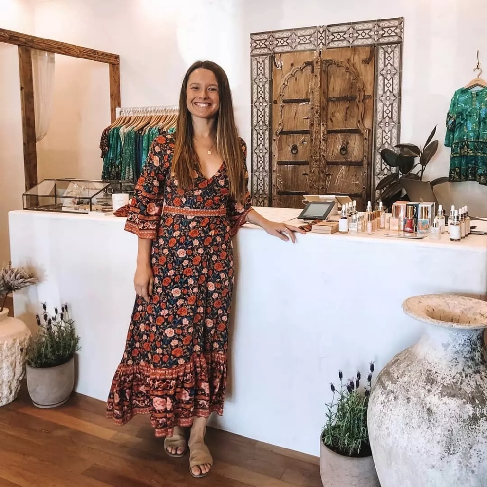 Womens Bohemian floral wrap dress